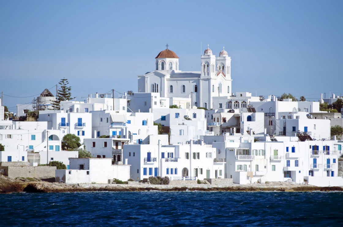 'Island of Paros with the village of Naoussa' - Paros